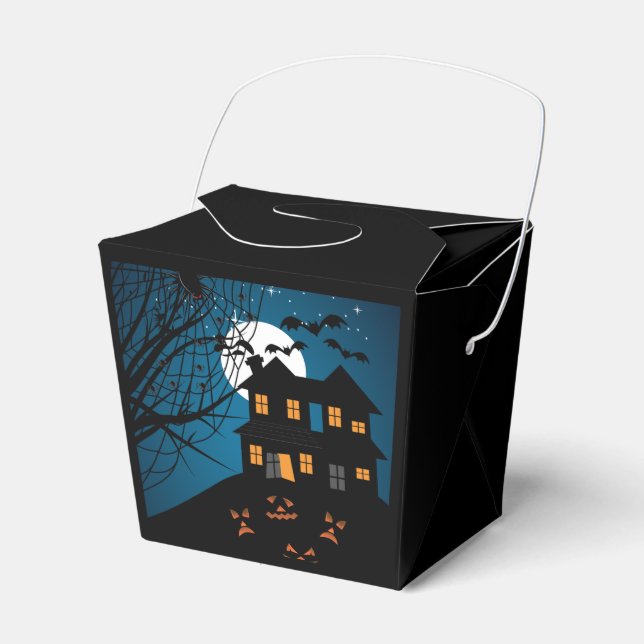 Halloween Haunted House Presentaskar (Framsidan Sidan)