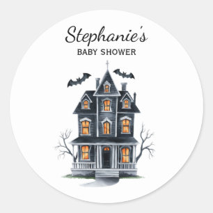 Halloween Haunted House Pumpkin & Baby dusch Runt Klistermärke