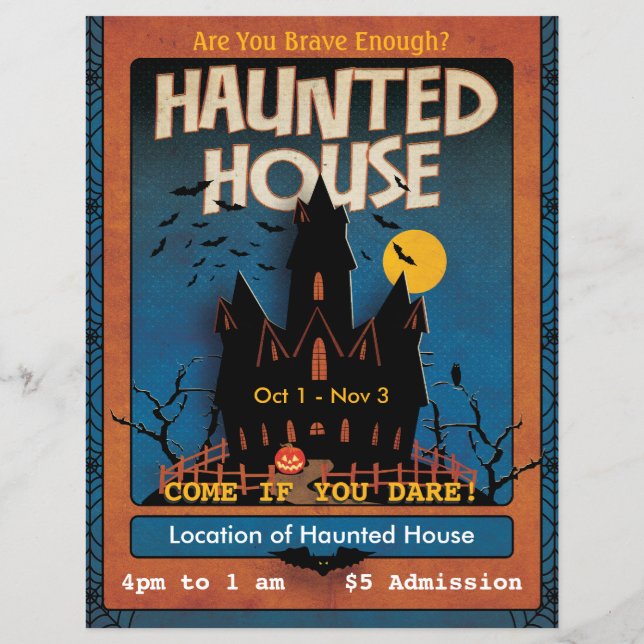 Halloween Haunted House Reklamblad (Baksidan)