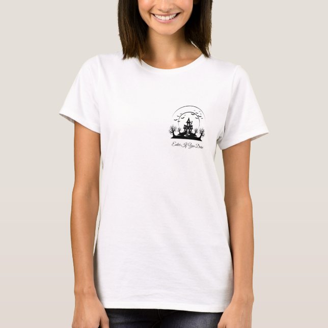 Halloween Haunted House Shirt - Funny & Spooky Gra T (Framsida)