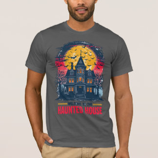 Halloween Haunted House T-Shirt Spooky Vintage