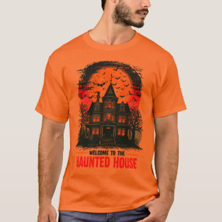 Halloween Haunted House T-Shirt Spooky Vintage