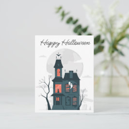 Halloween Haunted House Vykort