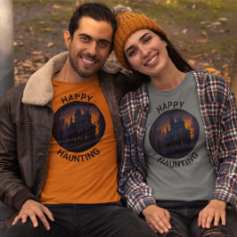 Halloween Haunted Mansion Lycklig Haunting T Shirt