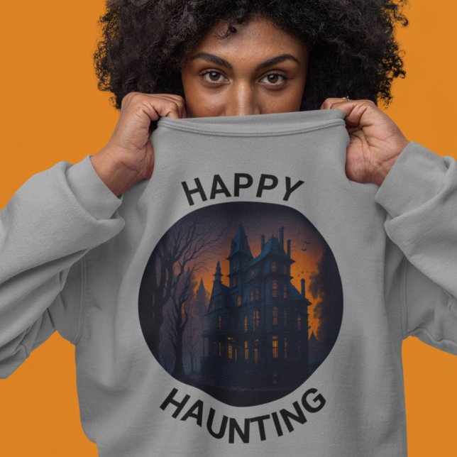 Halloween Haunted Mansion Lycklig Haunting T Shirt (Skapare uppladdad)