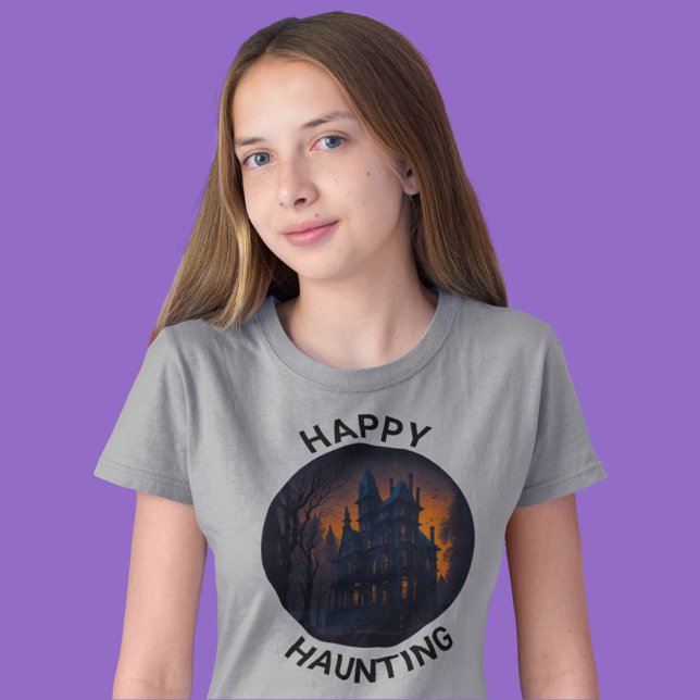 Halloween Haunted Mansion Lycklig Haunting T Shirt (Skapare uppladdad)