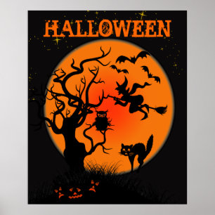 Halloween Haunted Ställe Poster