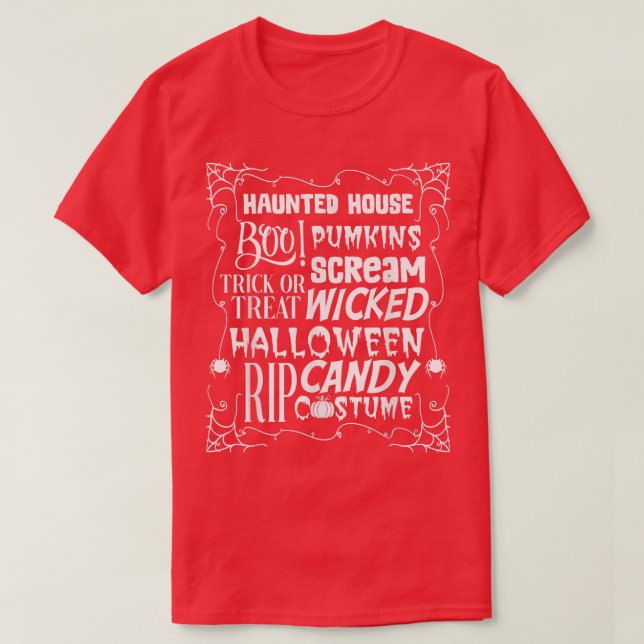 Halloween HauntedHouse Funny Scary Skeleton Gravey T Shirt (Design framsida)