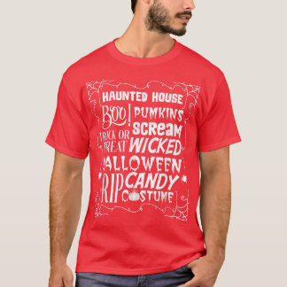 Halloween HauntedHouse Funny Scary Skeleton Gravey T Shirt