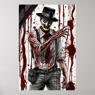 Halloween Haunting Art, Bloody Killer Nightmare Poster