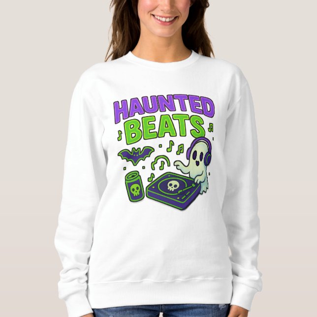 Halloween Haunween Beats Clothes Spooky DJ unisex T Shirt (Framsida)