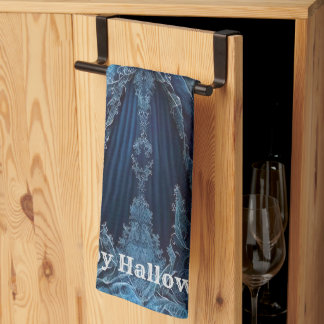 Halloween Haunween House Blue Night Scary Kökshandduk