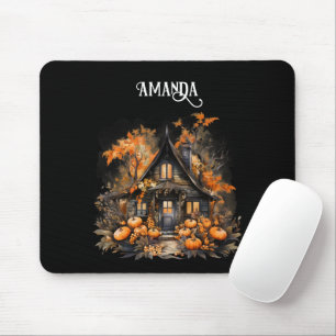 Halloween Haunween House med Pumpkins & Foliage Musmatta