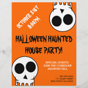 Halloween Haunween House Party-meddelande Flyer