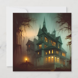 Halloween Haunween House Scary Julkort