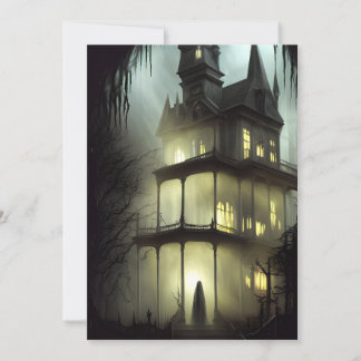 Halloween Haunween House Scary Julkort
