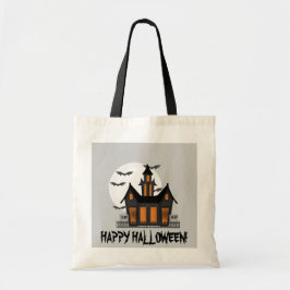 Halloween Haunween House tobag Tygkasse