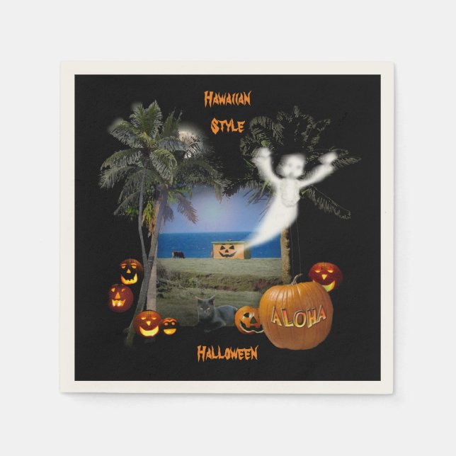 Halloween Hawaiian Stil Pappersservett (Framsidan)