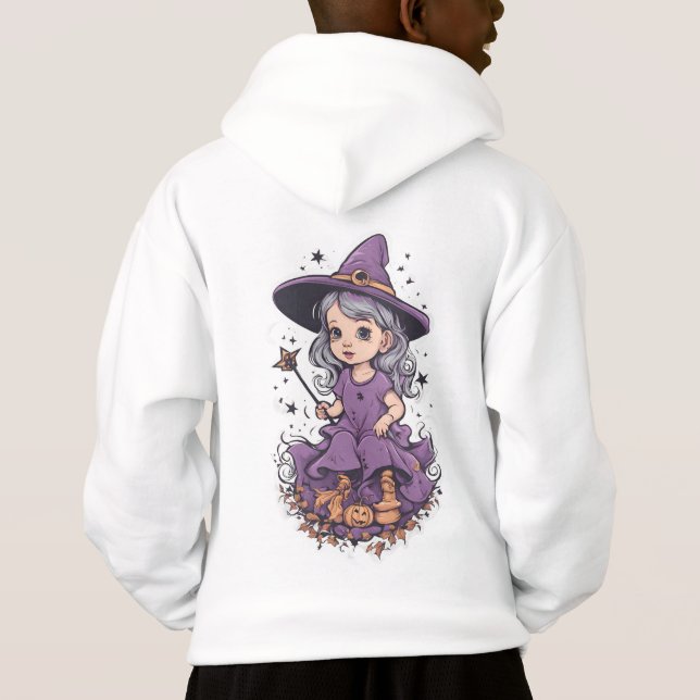 Halloween, häxa 1 baby, söt häxa, fall helgdag t shirt (Baksida)