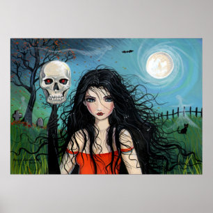 Halloween Häxa Affisch av Molly Harrison