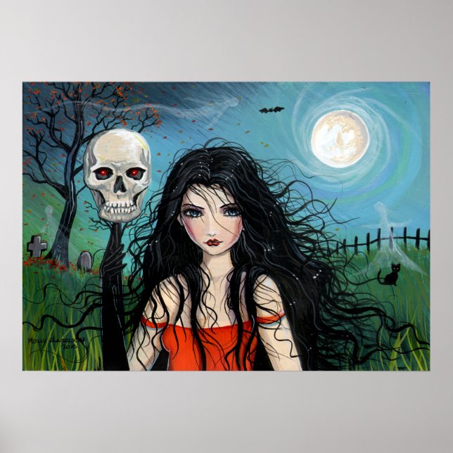 Halloween Häxa Affisch av Molly Harrison (Framsidan)