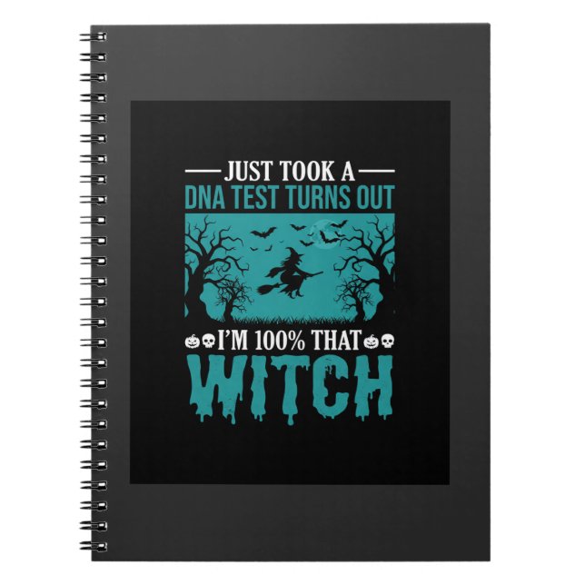 Halloween Häxa DNA Test Design Anteckningsbok (Framsidan)