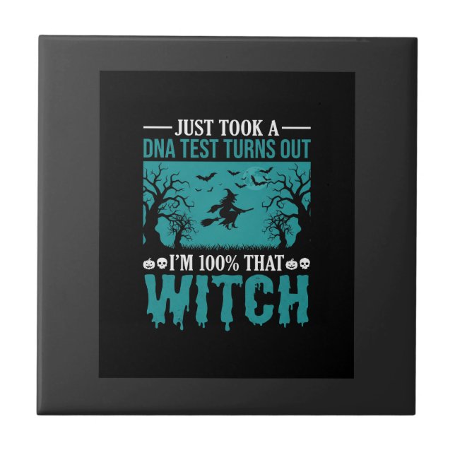 Halloween Häxa DNA Test Design Kakelplatta (Framsidan)
