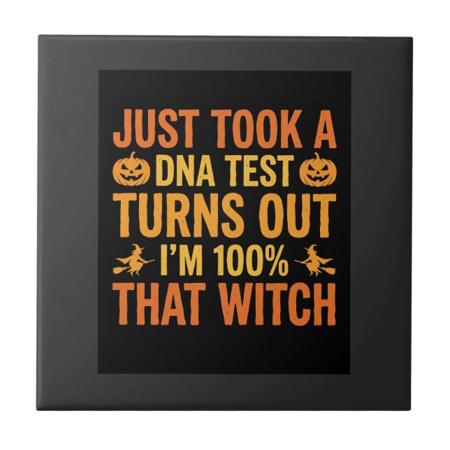 Halloween-häxa DNA-test Rollig Design Kakelplatta (Framsidan)