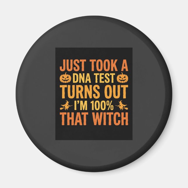 Halloween-häxa DNA-test Rollig Design Magnet (Framsidan)