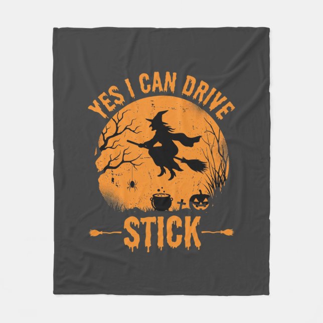 Halloween Häxa Drive Stick Grafik_1 Fleecefilt (Framsidan)