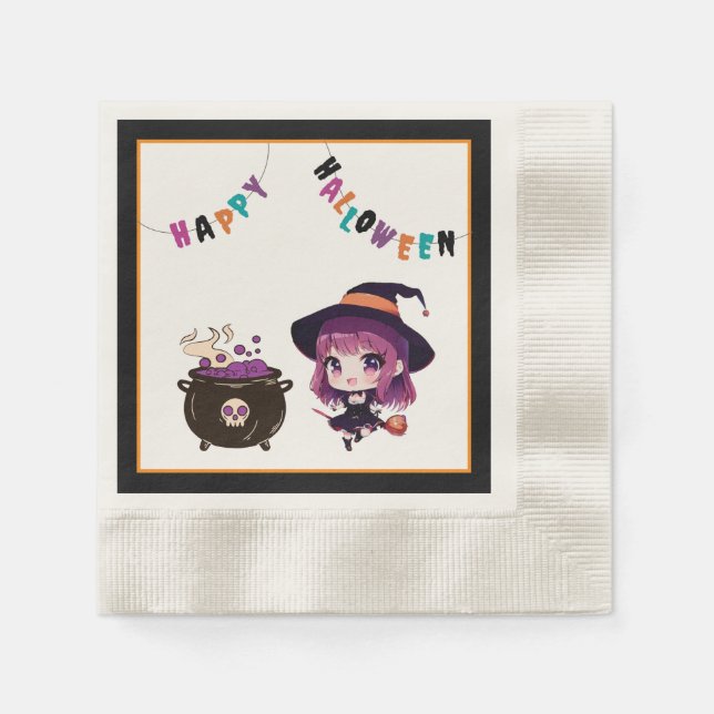 Halloween/häxa/fall/oktober Pappersservett (Framsidan)