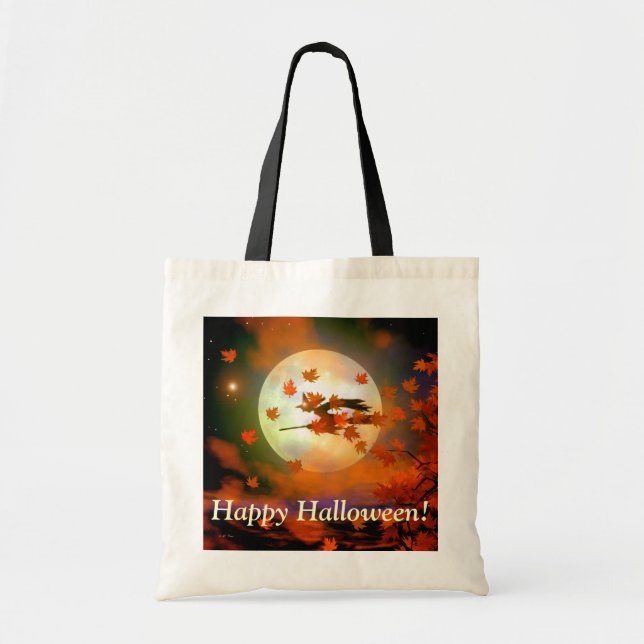 Halloween Häxa Flyg Tygkasse (Framsidan)