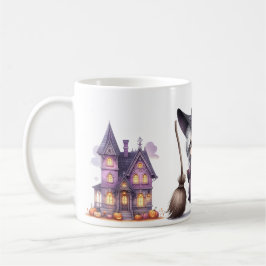 Halloween Häxa Häxkonst Trollkarlar Slott Kaffemugg