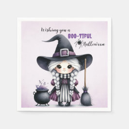 Halloween Häxa Häxkonst Trollkarlar Slott Pappersservett