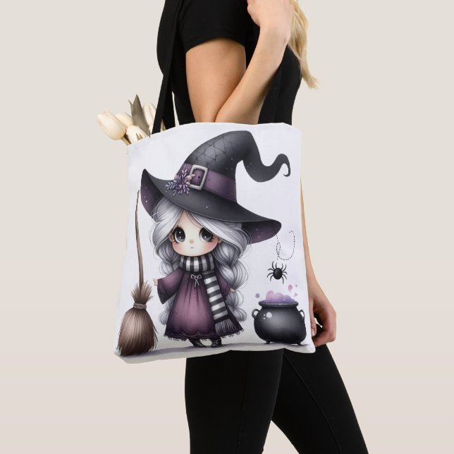 Halloween Häxa Häxkonst Trollkarlar Slott Tygkasse (Närbild)