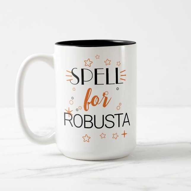 Halloween Häxa Kaffe Förtrollning Robusta Stark Br Två-Tonad Mugg (Vänster)
