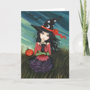Halloween Häxa Katt Kort av Molly Harrison
