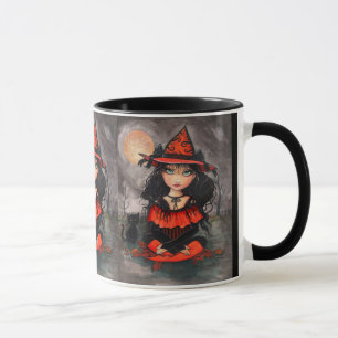 Halloween-häxa kattmugg av Molly Harrison Mugg