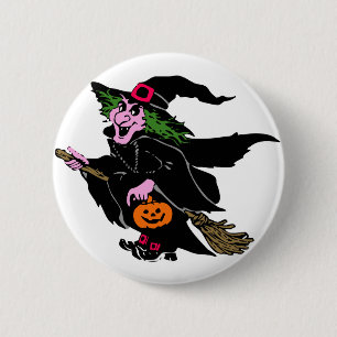 Halloween häxa knapp