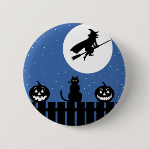 Halloween häxa knapp