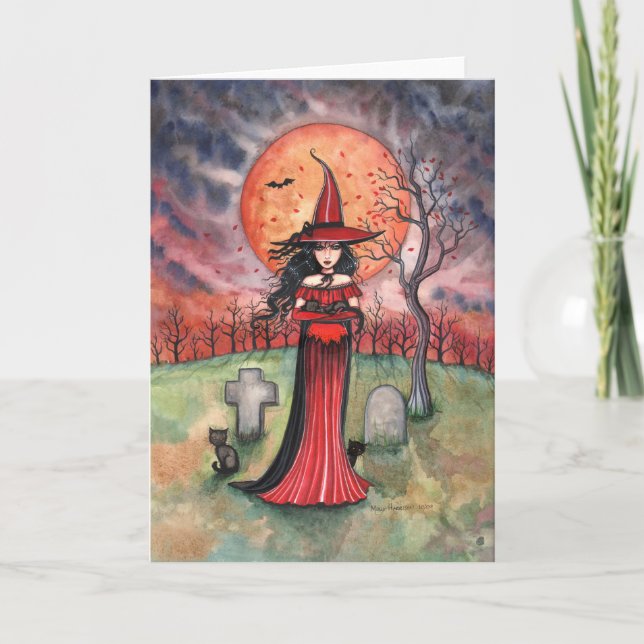 Halloween-häxa kort av Molly Harrison (Framsida)