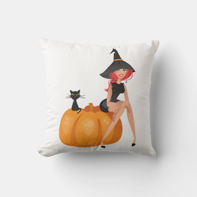 HALLOWEEN-HÄXA KUDDE (Framsida)