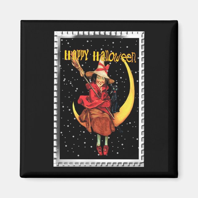 Halloween Häxa Magnet (Framsidan)