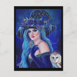 Halloween häxa med fjärilar av Renee Lavoie Vykort