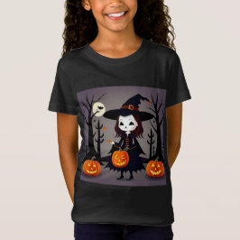 Halloween-häxa med pumpor t shirt