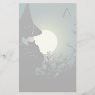 Halloween: häxa och spökhus brevpapper