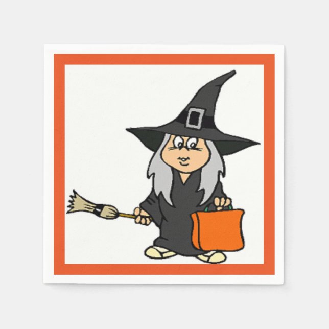 HALLoween-HÄXA Pappersservett (Framsidan)