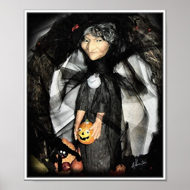 Halloween häxa poster (Framsidan)