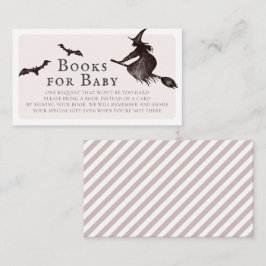 Halloween-häxa Rosa Baby Shower-böcker för bebis Tilläggskort
