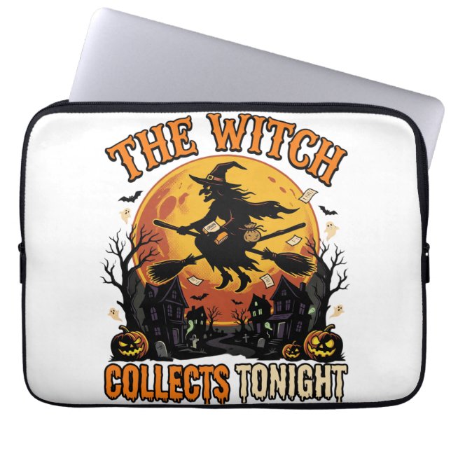 Halloween Häxa Samling Humor Laptop Fodral (Framsidan)